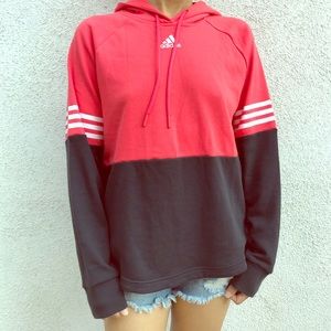 Adidas hoodies coral/gray size M.  New.